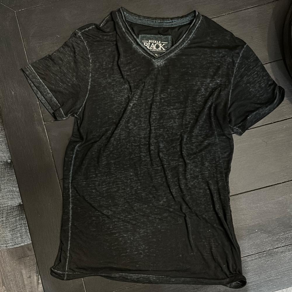 Buckle •BLACK• no48, Standard Fit M men’s shirt